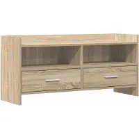 vidaXL Meuble TV 100 x 33 x 47 cm en bois d'ingénierie chêne Sonoma