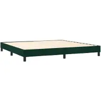 vidaXL Lit boxspring avec matelas vert foncé 200x200 cm velours