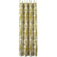 Nikcorp Rideau d'extérieur imperméable pour le jardin, motif de feuilles anti-UV, 132 x 275 cm, doré