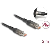 DeLOCK Câble de données et de charge rapide USB 2.0 Type-C mâle vers PD 3.0 100 W avec (85409)