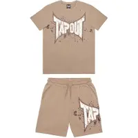 TAPOUT Survêtement 'Dunlab' marron / noisette / blanc