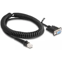 DeLOCK Spiralkabel RJ50 vers D-Sub 9, 1,5 m, noir. -