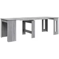 vidaXL Table à manger 240 x 85 x 75 cm en aggloméré, gris Sonoma