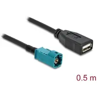 DeLOCK Kabel HSD Z Stecker zu USB 2.0 Typ-A Buchse 0,5 m