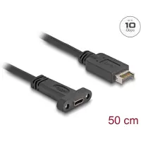 DeLOCK 85526 USB 3.1 E Key A 20 Pin mâle vers C femelle encastrable 50 cm