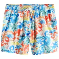 Next Shorts de bain bleu / jaune / orange / blanc cassé