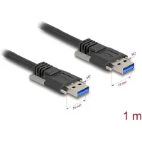 DeLOCK USB 5 Gbps Kabel Typ-A St zu Typ A St 19mm schwarz