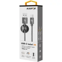 Aligator PREMIUM Câble de données 2A, USB-C noir