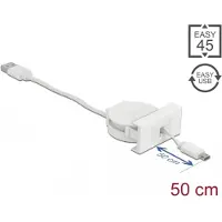 DeLOCK Easy 45 Module USB 2.0 Câble rétractable USB type A vers EASY-USB