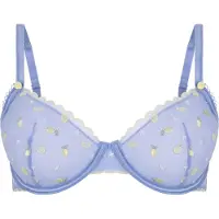 Hunkemoller Soutien-gorge 'Harriet' bleu clair / citron vert / olive