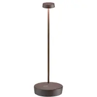 Zafferano Lampe De Table Led Swap Pro Corten, Rechargeable Et Dimmable