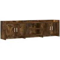 Syfax Meuble TV 168 x 33 x 47 cm Chêne fumé Bois d'ingénierie