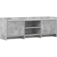 vidaXL Meuble TV 130 x 33 x 47 cm, gris béton, aggloméré