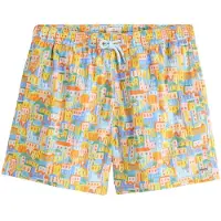 Next Shorts de bain 'Signature' bleu clair / jaune / jade / orange foncé