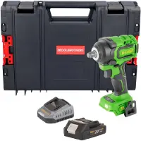 Procraft PWA18bb Clé à choc sans fil 20 V 550 Nm 1/2" Brushless + 1x batterie 2,0 Ah + chargeur + boîte à outils RHINO