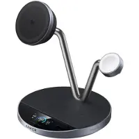 Anker Chargeur sans fil Prime 3-en-1 MagGo AirCool, Qi2 25W, Noir