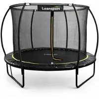 Lean Sport Trampoline de jardin LEAN avec filet de sécurité, noir et vert, 183 cm (6 pieds)