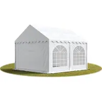 Sonstiges TOOLPORT Tente Barnum de Réception 3x3 m Bâches PVC 750 N blanc Cadre de Sol Jardin