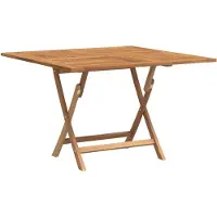 vidaXL Table de jardin pliante 110x110x75 cm bois massif teck