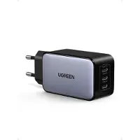 KALANKA -Nexode 65W Prise Chargeur Triple USB C Charge Rapide Tech GaNInfinity Compatible avec iPhone 17 Pro Max Air 16 Plus 15 14 13 12 Pixel 9 8 7 Galaxy PPS 45W S25 S24 S23 A15 iPad MacBook Air Pro