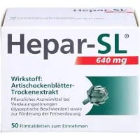 Hepar-SL 640 mg Comprimés pelliculés pour troubles digestifs, 50 comprimés