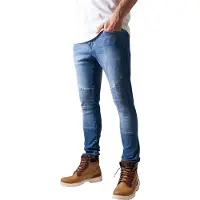 Urban Classics Jean pour femme Slim Fit Biker Jeans bleu délavé - 30