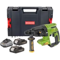 Procraft Marteau perforateur sans fil PHA40bb 20 V 2,6 J SDS plus Brushless + 2 batteries 2,0 Ah + chargeur + mallette RHINO