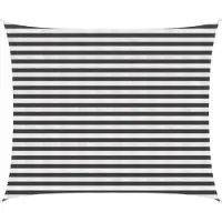 Syfax Voile d'ombre Anthracite et blanc 2,5 x 4 m HDPE