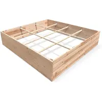 IvoQ Carré Potager Surélevé en Bois – Parfait pour Votre Jardin d'Un Mètre Carré – Durable et Élégant