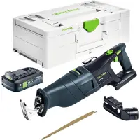 Festool RSC 18 EB-Basic Scie sabre sans fil 18 V Brushless + 1 batterie 4,0 Ah + chargeur rapide + Systainer