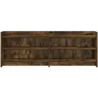 vidaXL Meuble TV 135 x 33 x 47 cm en aggloméré chêne fumé