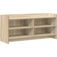 vidaXL Meuble TV 100 x 33 x 47 cm en bois d'ingénierie chêne Sonoma