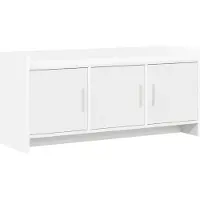 vidaXL Meuble TV 102 x 33 x 47 cm Blanc, aggloméré