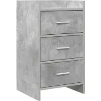 vidaXL Tables de chevet Gris béton 40 x 36 x 70 cm Bois d'ingénierie