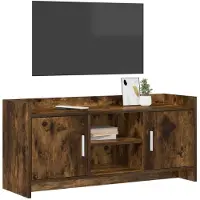 vidaXL Meuble TV 102 x 33 x 47 cm en aggloméré chêne fumé