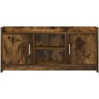 vidaXL Meuble TV 102 x 33 x 47 cm en aggloméré chêne fumé