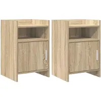 vidaXL Tables de chevet 2 pcs Chêne Sonoma 40 x 36 x 60 cm