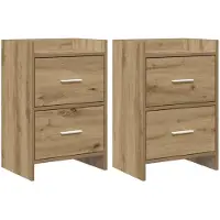 vidaXL Tables de chevet 2 pcs Chêne artisanal 40 x 30 x 60 cm