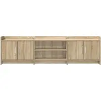 vidaXL Meuble TV 168 x 33 x 47 cm en bois d'ingénierie chêne Sonoma