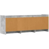 vidaXL Meuble TV 130 x 33 x 47 cm, gris béton, aggloméré