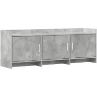 vidaXL Meuble TV 130 x 33 x 47 cm, gris béton, aggloméré
