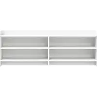 vidaXL Meuble TV 135 x 33 x 47 cm Blanc, aggloméré