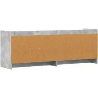 vidaXL Meuble TV 135 x 33 x 47 cm, gris béton, aggloméré