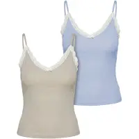 Urban Classics Tb7514a Sleeveless V Neck T-shirt 2 Units Beige L Femme