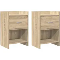 vidaXL Tables de chevet 2 pcs Chêne Sonoma 40 x 30 x 60 cm