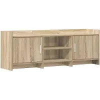 vidaXL Meuble TV 130 x 33 x 47 cm en bois d'ingénierie chêne Sonoma