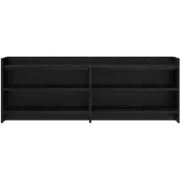 vidaXL Meuble TV 135 x 33 x 47 cm en aggloméré chêne noir