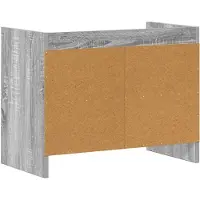 vidaXL Meuble TV 60 x 33 x 47 cm, gris, aggloméré imitation bois Sonoma