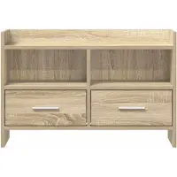 vidaXL Meuble TV 71,5 x 33 x 47 cm en bois d'ingénierie chêne Sonoma