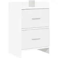 vidaXL Tables de chevet 2 pcs Blanc 40 x 30 x 60 cm Bois d'ingénierie
